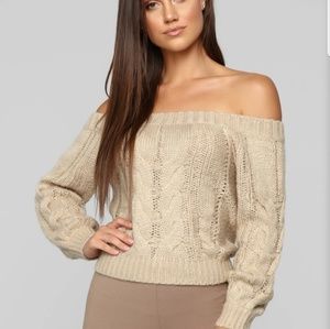 Count On Me Sweater - Taupe - XL